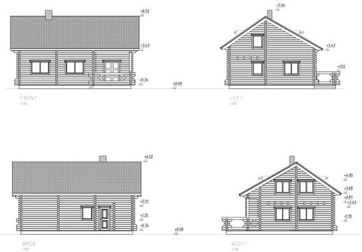 Maison préfabriquée en bois Olivia Palmako 105,4 m2 Bois lamellé 114 mm