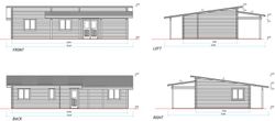 Casa de madera prefabricada solveig Palmako 93.2 m2 madera laminada 88 mm