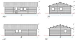 Maison en bois préfabriquée Ursula Palmako 66,4 m2 bois lamellé 114 mm