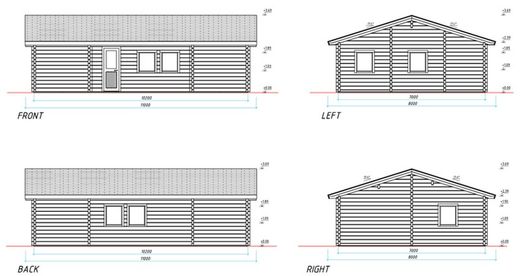 Maison en bois préfabriquée Ursula Palmako 66,4 m2 bois lamellé 114 mm