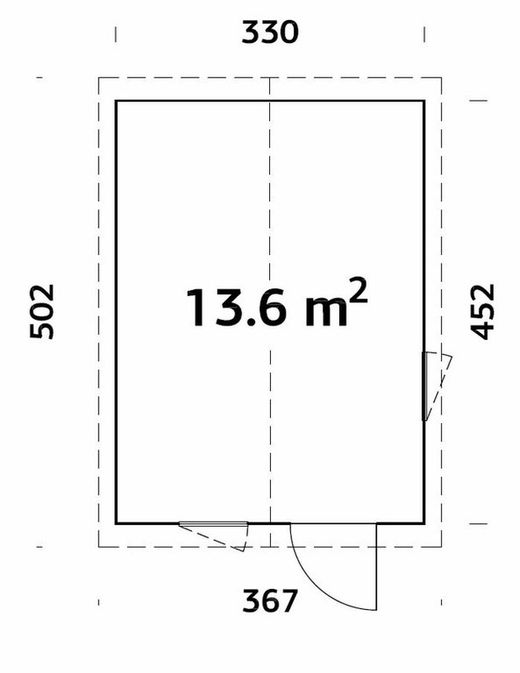 Casa nórdica de madera Palmako ly 13.6 m2 330 x 454 el18-3345 101147