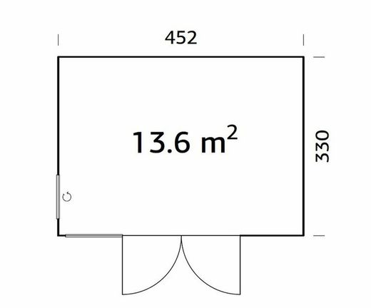 Casa nórdica de madera Palmako solveig 13.6 m2 456 x 332 cm el18-4533-1 101203