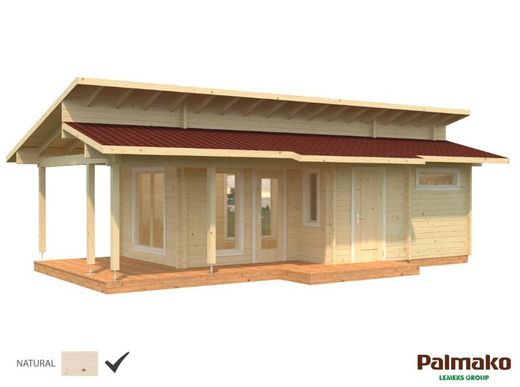 Casa sauna de madera prefabricada Palmako ROBERTA 26.6 m2 madera laminada 88 mm