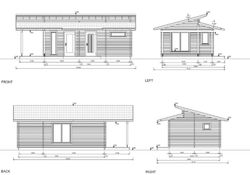 Casa sauna de madera prefabricada Palmako ROBERTA 26.6 m2 madera laminada 88 mm