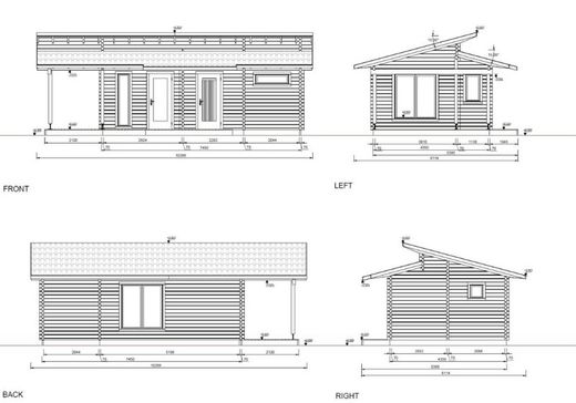 Casa sauna de madera prefabricada Palmako ROBERTA 26.6 m2 madera laminada 88 mm