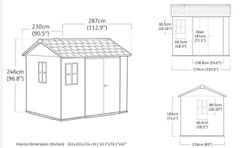Caseta de Resina EVOTECH KETER NEWTON PLUS 759 / 975 - 262040 - 230 x 287 x 246 cm 10 AÑOS DE GARANTIA