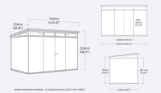 Caseta de Resina KETER ARTISAN 11X7 - 243408 - 340 x 218 x 226 cm - ¡¡10 AÑOS DE GARANTIA!! ¡¡¡ULTIMAS UNIDADES, CONSULTAR!!!