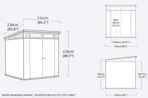 Cabine de resina KETER ARTISAN 77 235715 - 214x218x226 cm