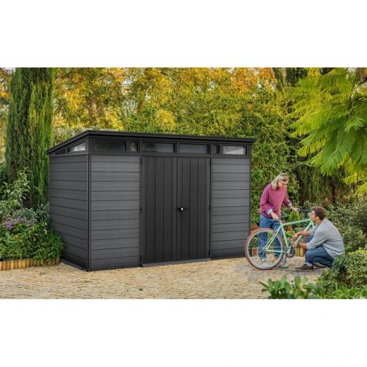 Caseta de resina KETER CORTINA 11X7 - 259121 - 342x218x226 cm y 7,4m2 - Gris ¡¡10 AÑOS DE GARANTIA!!