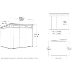Caseta de resina KETER CORTINA 9X7 - 249835 - ¡¡10 AÑOS DE GARANTIA!!