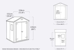 Cabine de resina KETER MANOR 6X5DD - 203521 - 185 x 152 x 226 cm