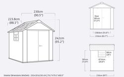 Cabine de resina KETER OAKLAND 757 -224432 -229x223,5x242cm