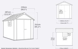 Cabine de resina KETER OAKLAND 759 -224433-229x287x242cm