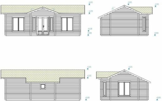 Casita de fin de semana Palmako anna 26.8 m2 820 x 520 cm pm70-8050  106568
