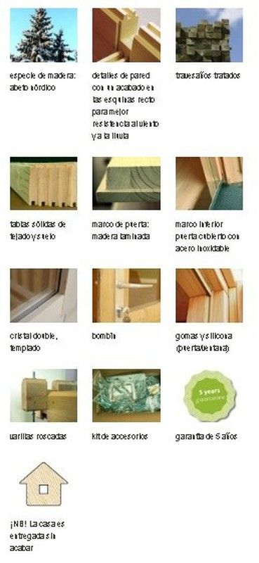 Casita de fin de semana Palmako anna 26.8 m2 820 x 520 cm pm70-8050  106568