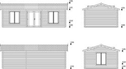 Casita de fin de semana Palmako anna 26.8 x 1.9 m2 790 x 420 cm pm70-7739  106399
