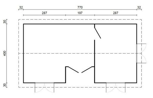 Casita de fin de semana Palmako anna 26.8 x 1.9 m2 790 x 420 cm pm70-7739  106399