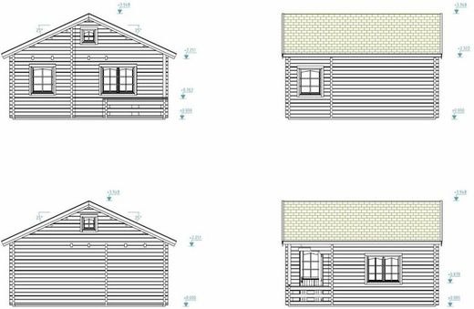 Casita de fin de semana Palmako emily  40.1 + 5.2 m2 590 x 570 cm pm70-5755 106566