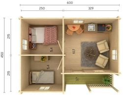 Casita de fin de semana Palmako sandra 21.5 + 3.7 m2 620 x 470 cm pm70-6045  106567