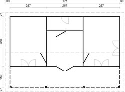 Casita de fin de semana Palmako sandra 25.6 + 11.1 m2 391 x 520 cm pm44-5034 106210