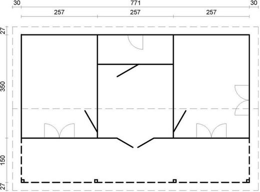 Casita de fin de semana Palmako sandra 25.6 + 11.1 m2 391 x 520 cm pm44-5034 106210