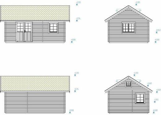 Casita de fin de semana Palmako sandra 29.9 m2 605 x 410 cm pm44-5839  106214