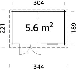 Casita de madera Palmako latina fsc mix 70%  320 x 205 cm frf19-3220-1fsc