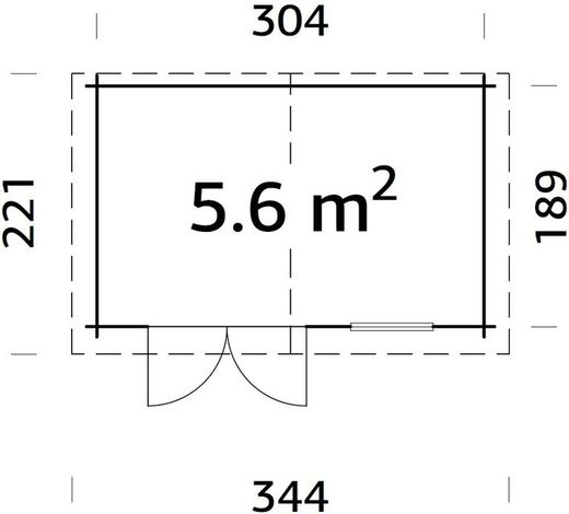 Casita de madera Palmako latina fsc mix 70%  320 x 205 cm frf19-3220-1fsc