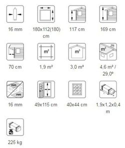 Casita infantil de madera Palmako felix 1.9 m2 216 x 184 cm suelo incluido