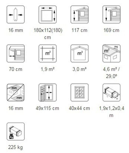 Casita infantil de madera Palmako felix 1.9 m2 216 x 184 cm suelo incluido