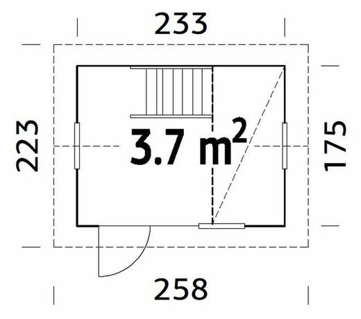 Casita infantil de madera Palmako grete 3.7 m2 233 x 175 cm suelo incluido + descarga suelo incluida el16-2317 101245