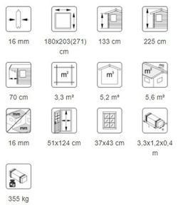 Casita infantil de madera Palmako huck 3.3 m2 180 x 203 (271) cm suelo incluido el16-1827 101105 - NECESITA DESCARGA PLUMA