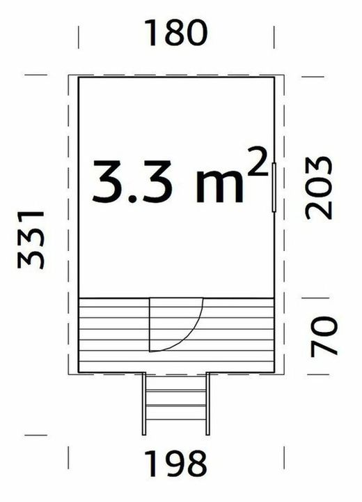 Casita infantil de madera Palmako huck 3.3 m2 180 x 203 (271) cm suelo incluido el16-1827 101105 - NECESITA DESCARGA PLUMA