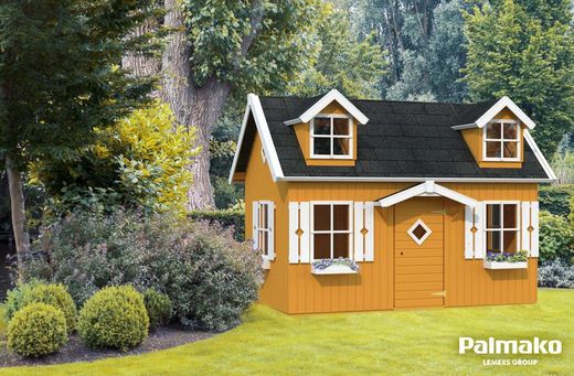 Casita Infantil de madera Palmako Marie 5,4 m2  320 x 222 cm suelo incluido + DESCARGA A SUELO EL16-1929 108997