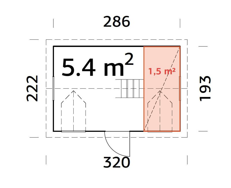 Casita infantil de madera Palmako felix 1.9 m2 216 x 184 cm suelo incluido  — Zurione