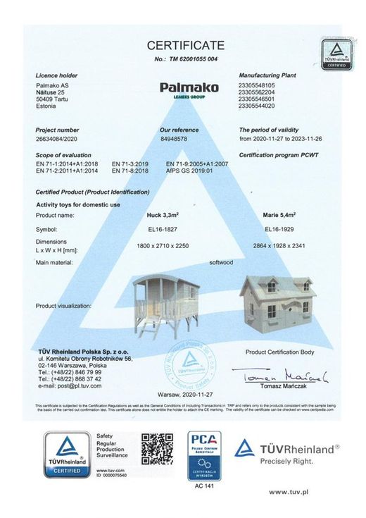 Casita Infantil de madera Palmako Marie 5,4 m2  320 x 222 cm suelo incluido + DESCARGA A SUELO EL16-1929 108997