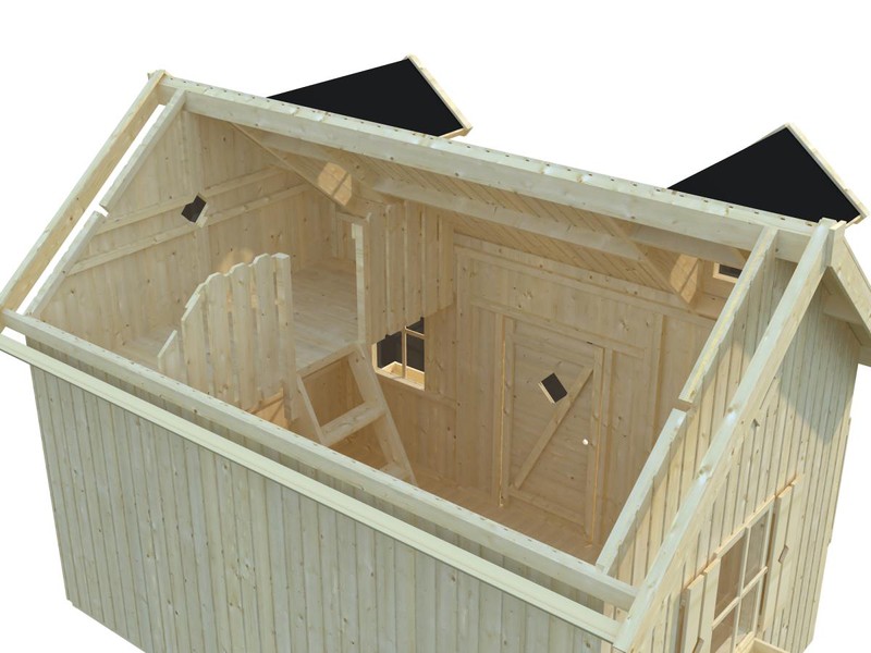 Caseta de jardín de madera NINA (44 mm), 6x6 m, 36 m²