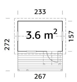 Casita infantil de madera Palmako otto 3.6 m2 267 x 272 cm suelo incluido ¡¡¡ DESCARGA A SUELO INCLUIDA!!! 101249