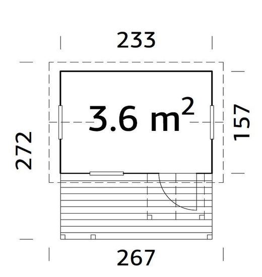 Casita infantil de madera Palmako otto 3.6 m2 267 x 272 cm suelo incluido ¡¡¡ DESCARGA A SUELO INCLUIDA!!! 101249