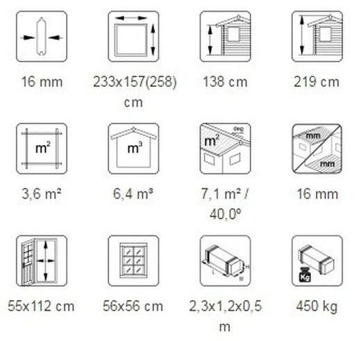 Casita infantil de madera Palmako otto 3.6 m2 267 x 272 cm suelo incluido ¡¡¡ DESCARGA A SUELO INCLUIDA!!! 101249