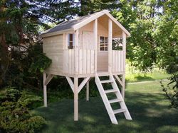 Casita infantil de madera Palmako Toby 2.1 m2 212 x 284 cm suelo incluido + tobogan no incluido + descarga suelo incluida eld16-1819 101129