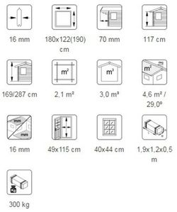 Casita infantil de madera Palmako Toby 2.1 m2 212 x 284 cm suelo incluido + tobogan no incluido + descarga suelo incluida eld16-1819 101129