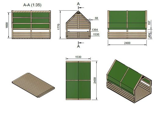Casita infantil MASGAMES ANDREA CON SUELO MA800565