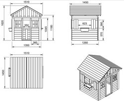 Casita infantil MASGAMES LOLLIPOP XL AZUL uso comercial Horeca MA500555