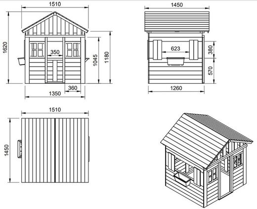 Casita infantil MASGAMES LOLLIPOP XL AZUL uso comercial Horeca MA500555