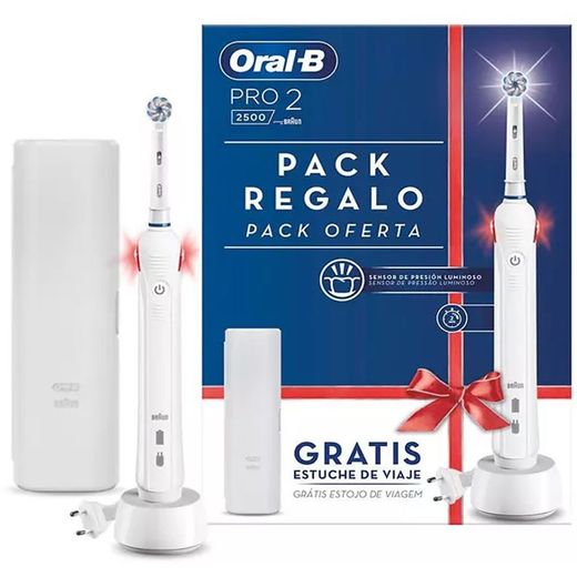 Cepillo Dental ORAL-B PRO 2500 Blanco + Estuche