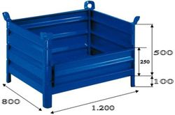 Cestón chapa 1200 x 800 con lateral abatible 5042-A