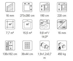 Galpão de madeira Palmako dá 7,5 m2 273 x 280 cm el16-2728 101198