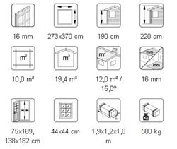 Galpão de madeira Palmako dá 9,9 m2 273 x 370 cm el16-2737 101206