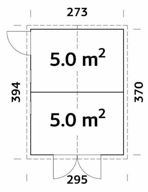 Galpão de madeira Palmako dá 9,9 m2 273 x 370 cm el16-2737 101206